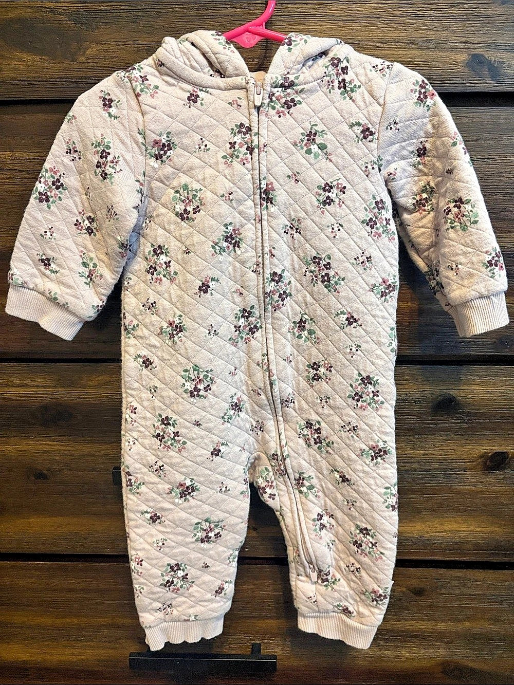 little planet Floral Quilted Romper
